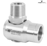 Mosmatic Rotary Union - WDEI - 90º Stainless Steel - 3/8"NPTF - 3/8"NPTM - 43.482