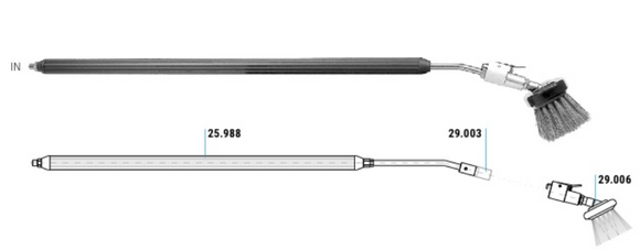 Mosmatic foam brushes B LAN standard foam brush with snap lock system 38in 25.988