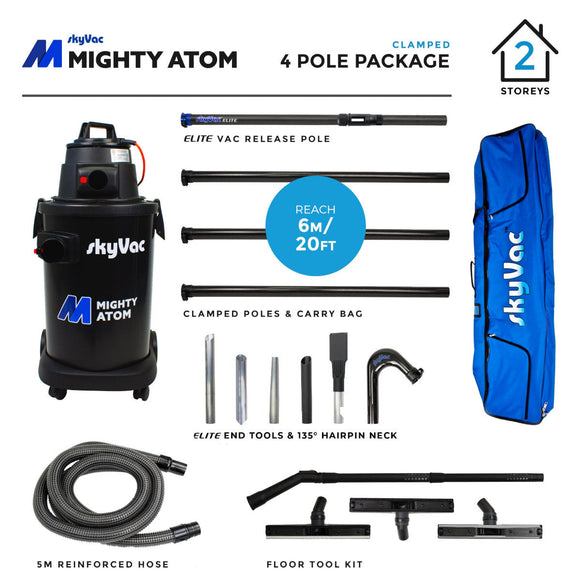 SkyVac Mighty Atom 4 Pole Package | Gutter Cleaning System | Feature Image