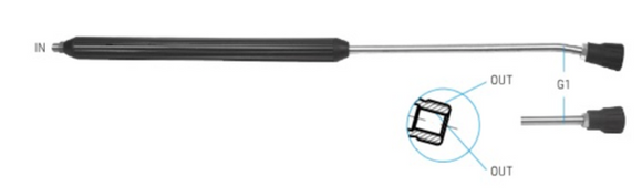 Mosmatic HP Standard Wand - 42 Inch - Bent - 1/4