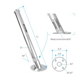 Mosmatic wand holder spring model floor mounted with weep connection 27ft 8in 29.097